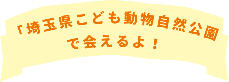 「埼玉県こども動物自然公園」で会えるよ！